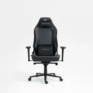 Silla gamer Hype X40 Copper en color negro con detalles en cobre dorado, sistema de reclinación tipo rana, base metálica y reposabrazos 4D.
